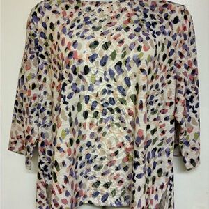 Alfred Dunner Multicolor Abstract Blouse